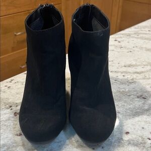 Fioni Black Suede Ankle Boots